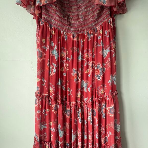 Sachin & Babi Red Floral Kara Maxi Dress Size 12 - Picture 12 of 14